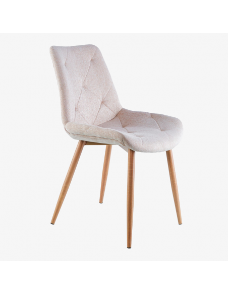 Silla de comedor beige VAIMA