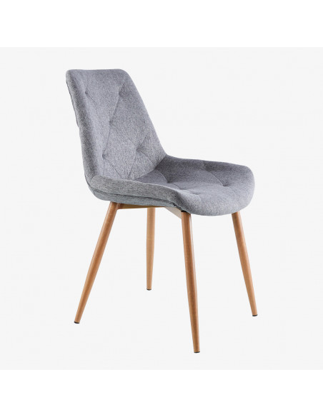 Silla de comedor gris VAIMA