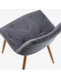 Silla de comedor gris VAIMA