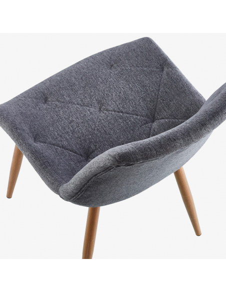 Silla de comedor gris VAIMA