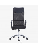 Sillon de despacho giratorio transpirable negro