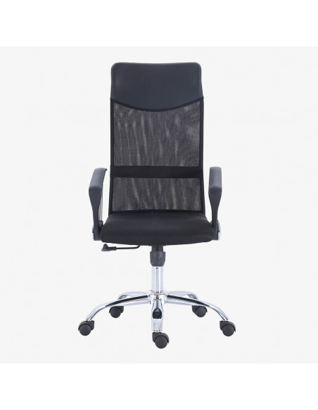 Sillon de despacho giratorio transpirable negro