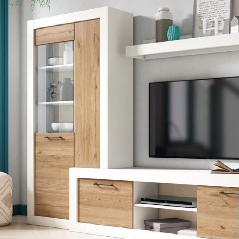 Modulo con vitrina y puerta de cristal MILANO
