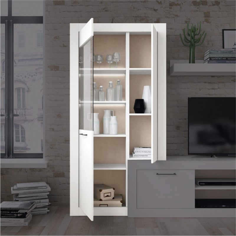 Modulo con vitrina y puerta de cristal MILANO