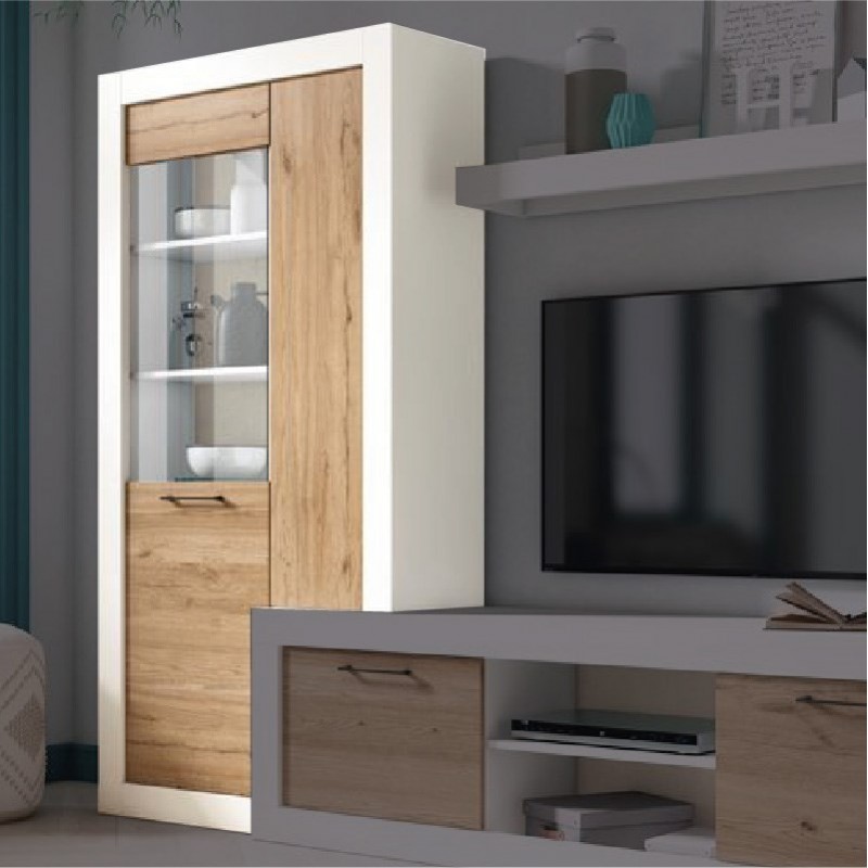 Modulo con vitrina y puerta de cristal MILANO