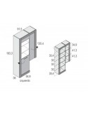 Modulo con vitrina y puerta de cristal MILANO