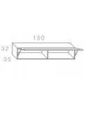 Alto para colgar puerta cristal 150x32 DANIELA