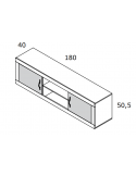 Mueble TV dos puertas y dos huecos 180 cm ROMA