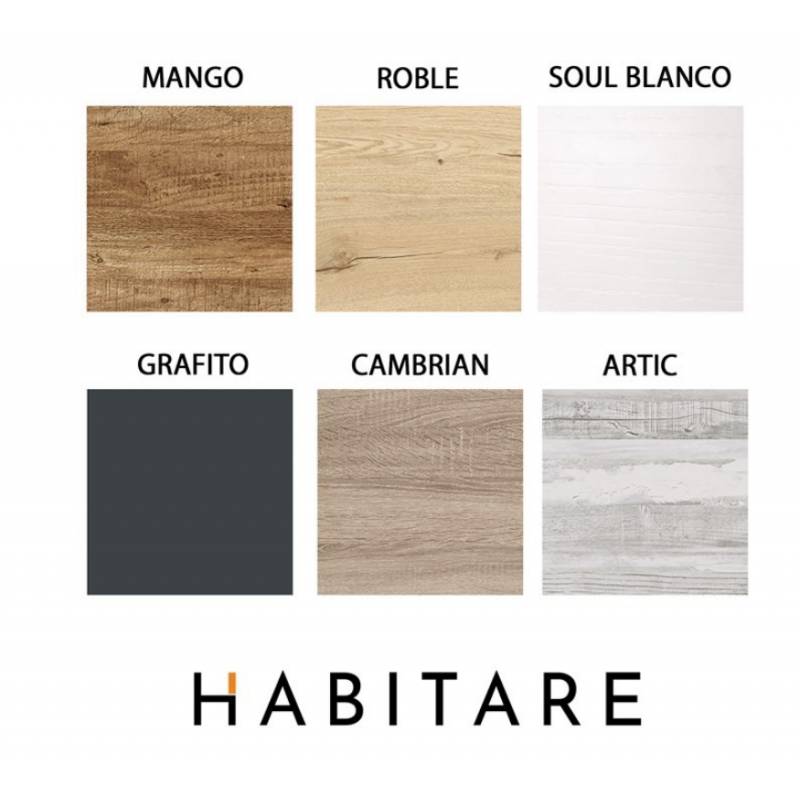 Cabecero y dos mesitas de tres cajones VIENA I