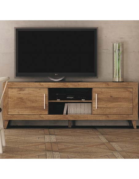Mueble TV dos puertas y dos huecos 180 cm ROMA