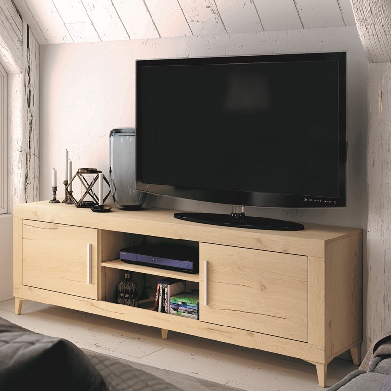 Mueble TV dos puertas y dos huecos 180 cm ROMA
