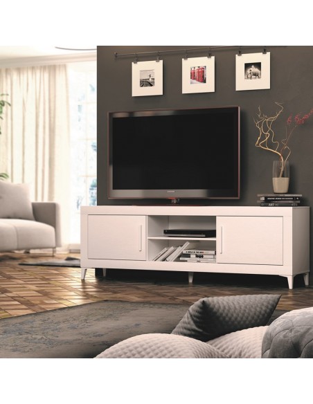 Mueble TV dos puertas y dos huecos 180 cm ROMA