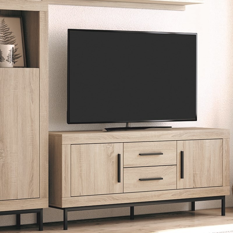 Mueble TV dos cajones y dos puertas 130 cm ROMA