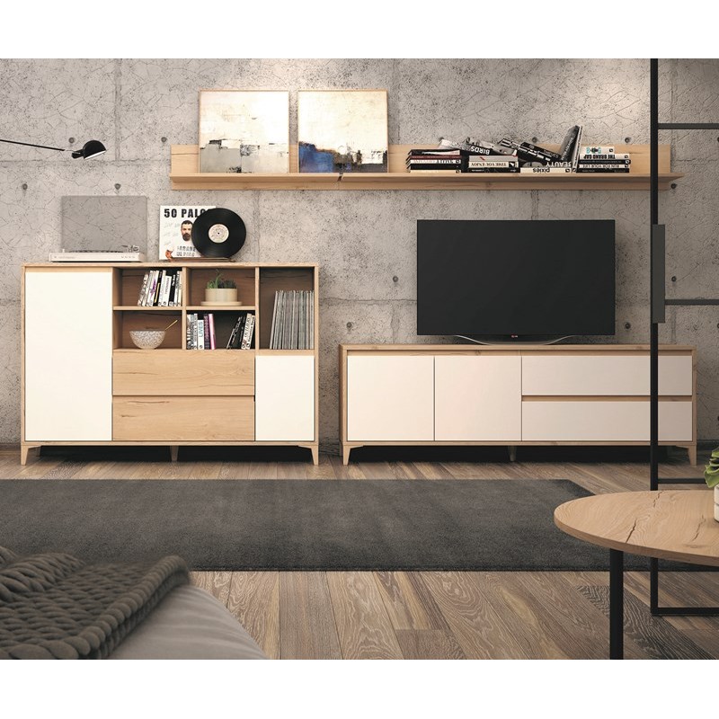 Mueble TV dos puertas y dos cajones 178 cm CHIARA