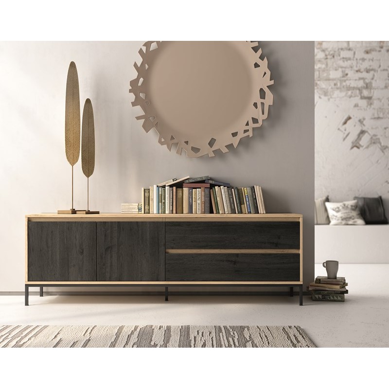 Mueble TV dos puertas y dos cajones 178 cm CHIARA