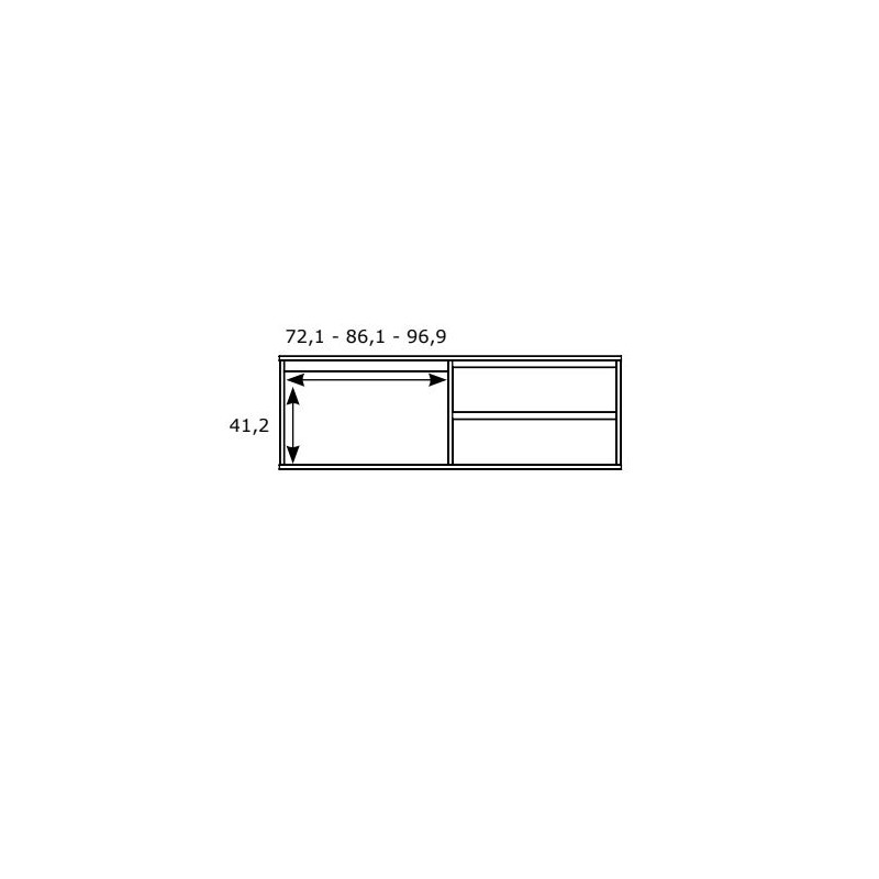 Mueble TV dos puertas y dos cajones 178 cm CHIARA
