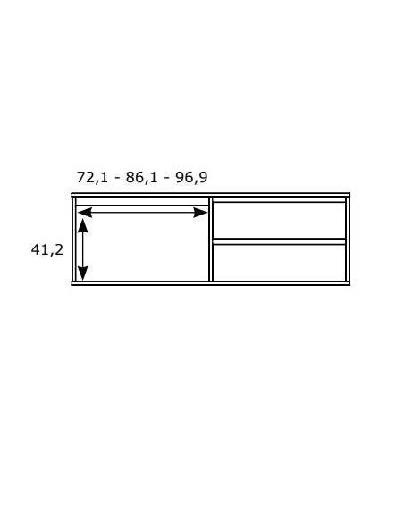 Mueble TV dos puertas y dos cajones 178 cm CHIARA