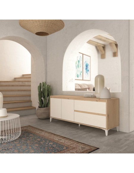 Mueble TV dos puertas y dos cajones 200 cm CHIARA