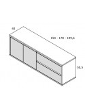 Mueble TV dos puertas y dos cajones 200 cm CHIARA