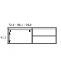 Mueble TV dos puertas y dos cajones 200 cm CHIARA