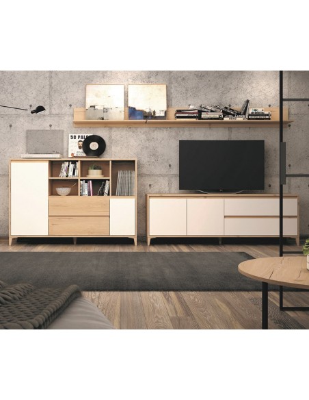 Mueble TV dos puertas y dos cajones 178 cm CHIARA