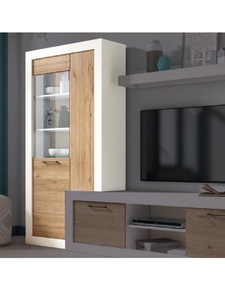 Modulo con vitrina y puerta de cristal MILANO