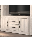 Mueble TV dos cajones y dos puertas 130 cm ROMA