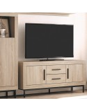 Mueble TV dos cajones y dos puertas 130 cm ROMA