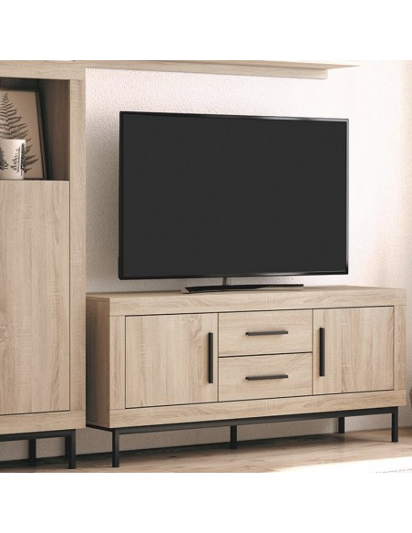 Mueble TV dos cajones y dos puertas 130 cm ROMA