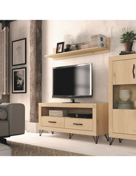 Mueble TV dos cajones y hueco 130 cm ROMA