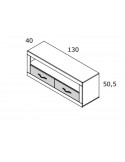 Mueble TV dos cajones y hueco 130 cm ROMA