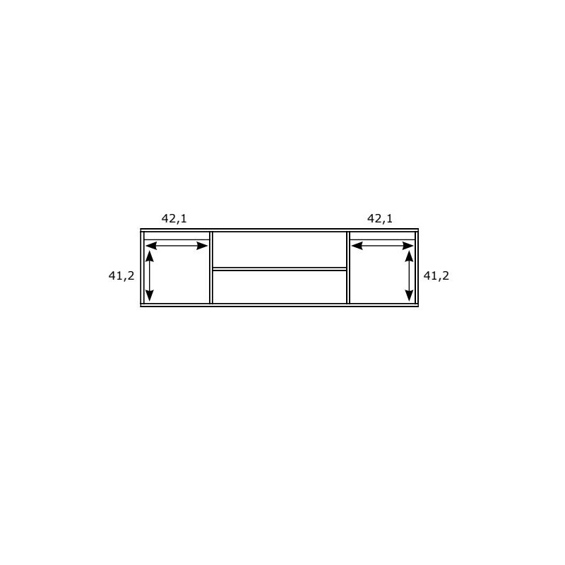 Mueble TV dos puertas y dos huecos 178 cm CHIARA