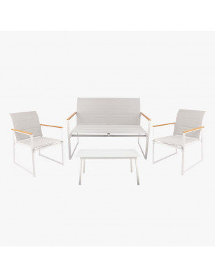 Conjunto de Mesa de Cocina Extensible + 4 sillas - 100/140 x 60 x 76 cm.  (Negro - Blanco)