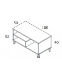 Mesa de centro con huecos ROMA