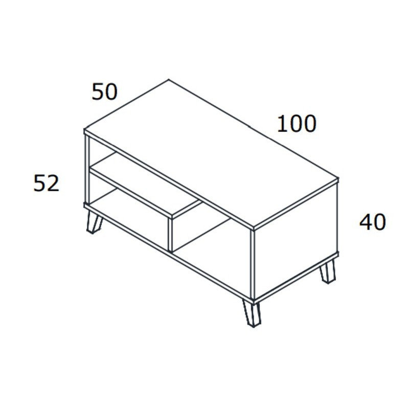 Mesa de centro con huecos ROMA