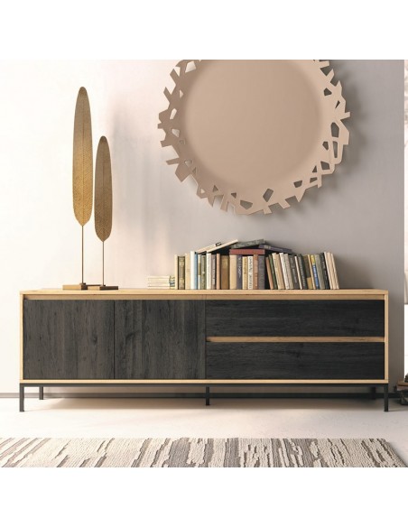Mueble TV dos puertas y dos cajones 178 cm CHIARA
