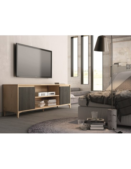 Mueble TV dos puertas y dos huecos 178 cm CHIARA