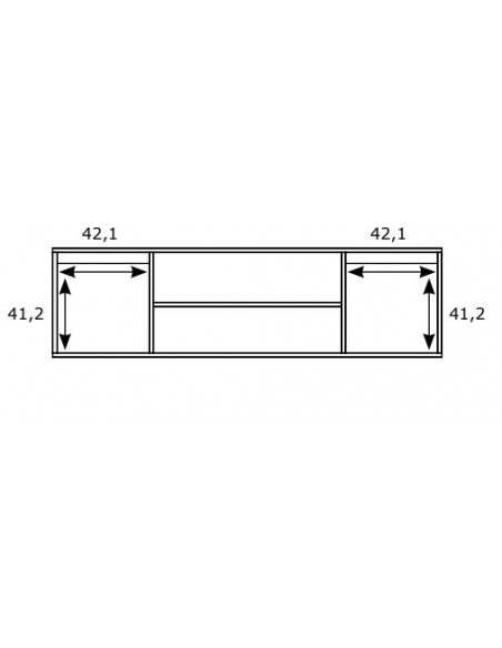 Mueble TV dos puertas y dos huecos 178 cm CHIARA
