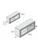 Mueble de televisión una puerta MILANO