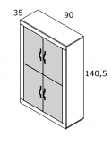 Vitrina cuatro puertas ROMA