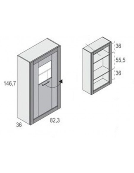 Módulo una puerta MILANO