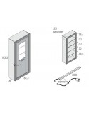 Vitrina alta una puerta MILANO