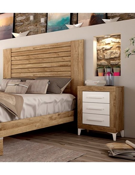 Mesita de noche tres cajones VIENA