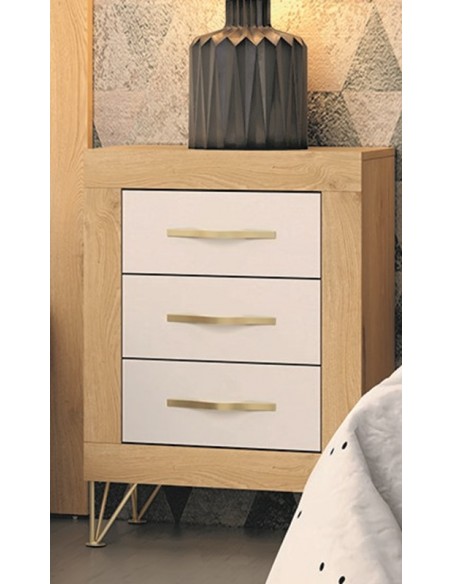 Mesita de noche tres cajones VIENA