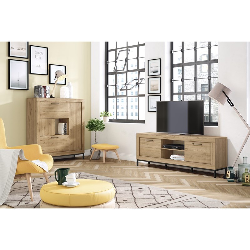 Mueble de tv dos puertas y dos huecos181 cm MILANO