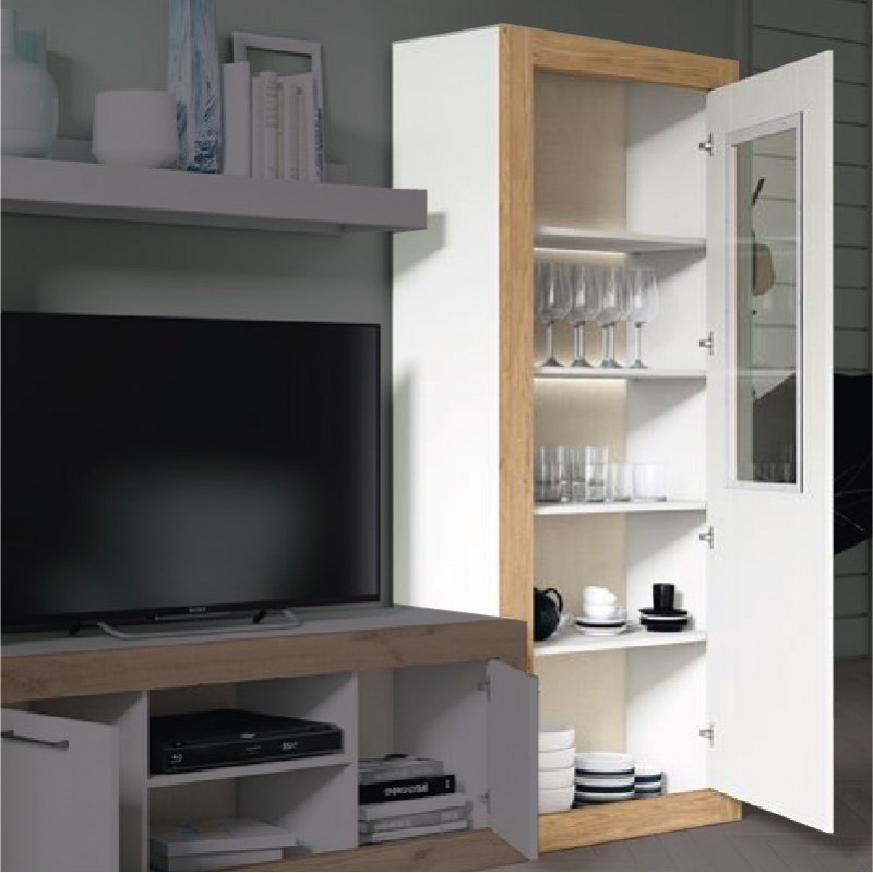 Vitrina alta una puerta MILANO