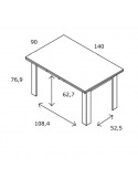 Mesa rectangular extensible CHIARA