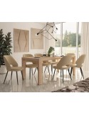 Mesa rectangular pata deslizante CHIARA