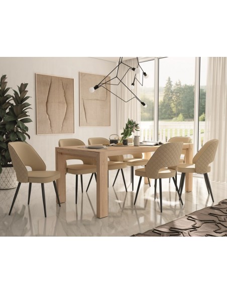 Mesa rectangular pata deslizante CHIARA