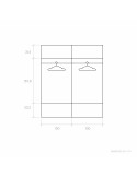 Armario dos puertas correderas ancho 200 altura 240 VIENA